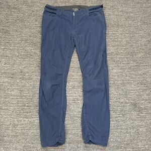 Norrona Sport Svalbard Pants Women XL Indigo Night Blue Outdoor Cotton Hike FLAW